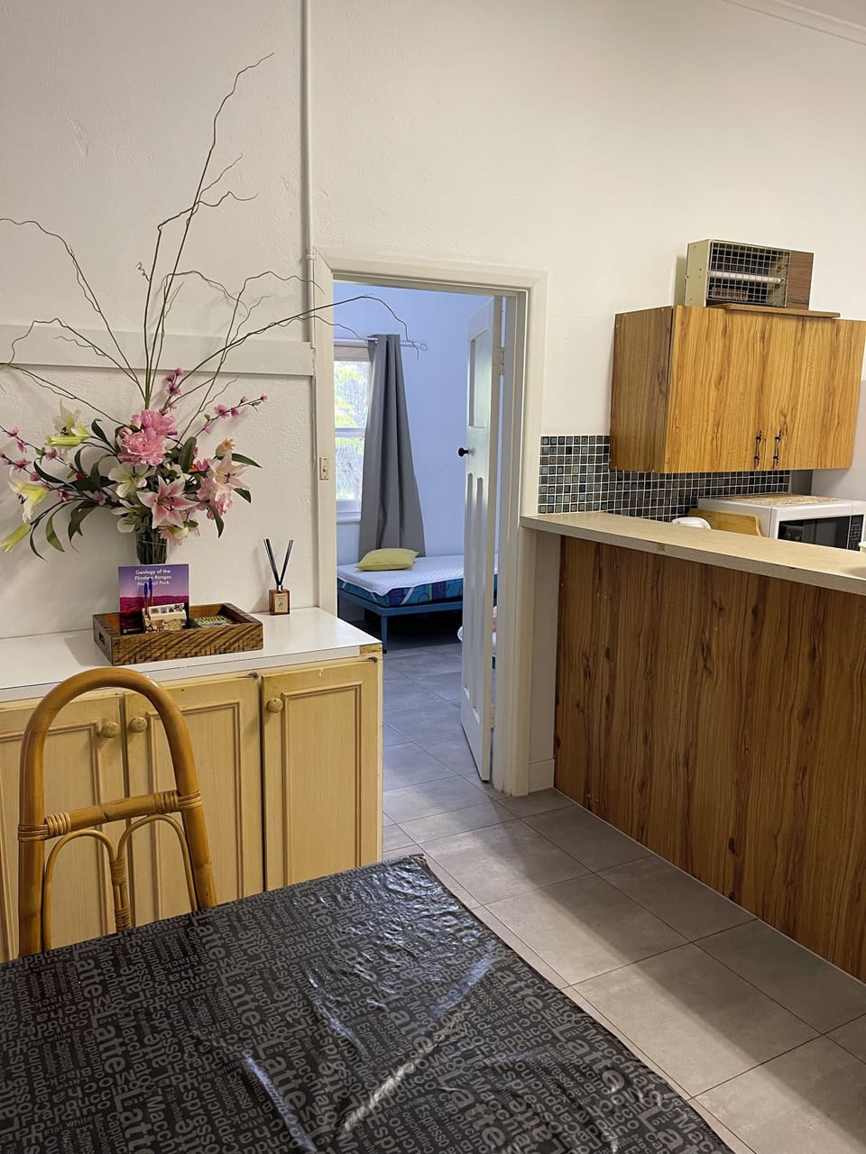 Entrance to the 1st bedroom which leads into the main bedroom. 