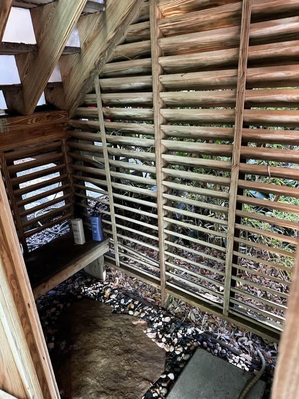 Outdoor shower!