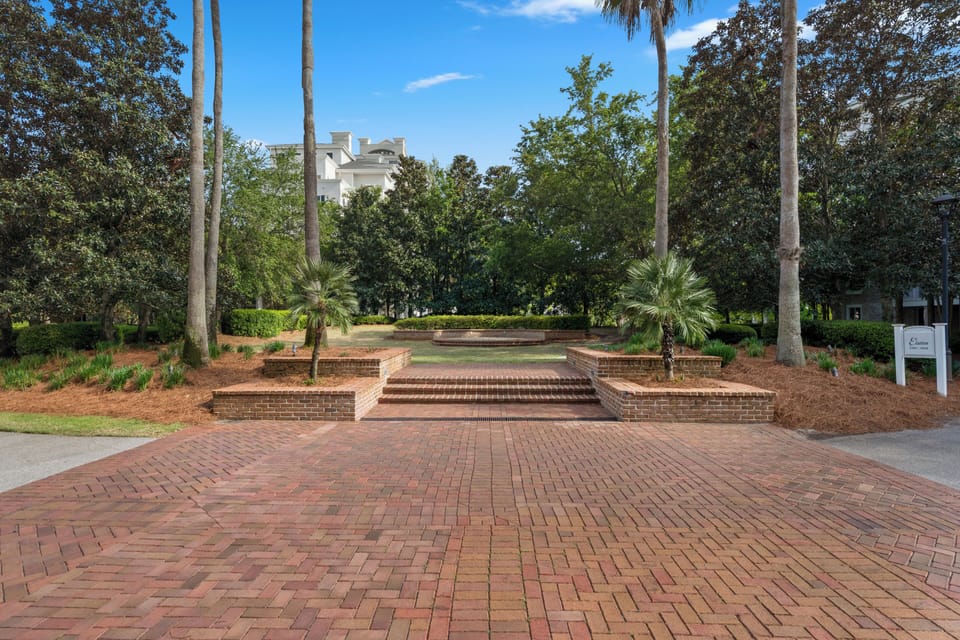 Lush greenery welcomes you home.