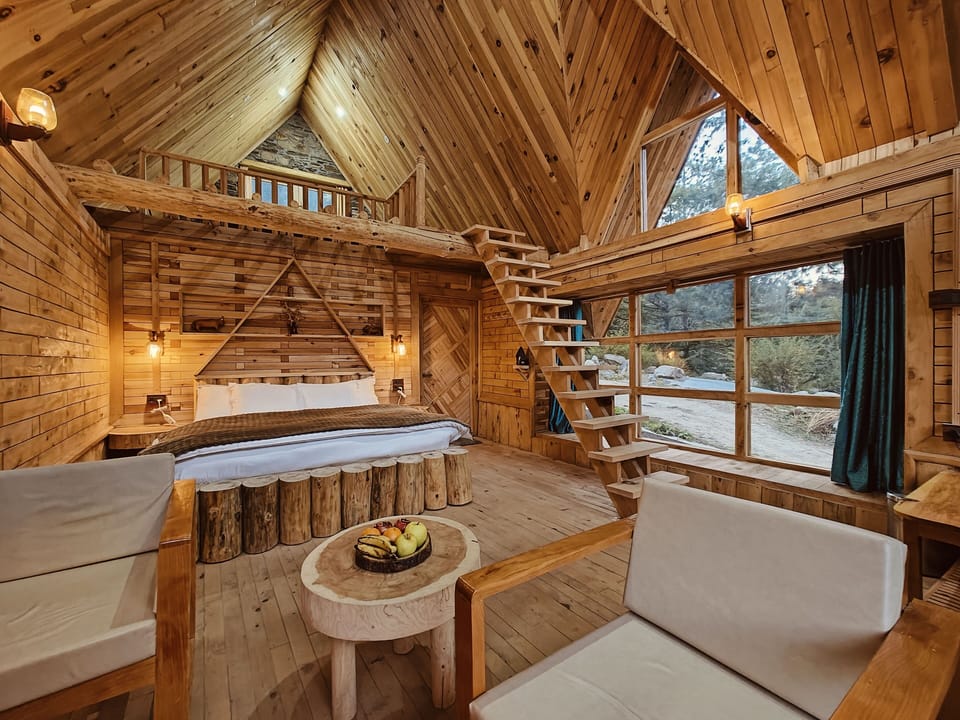 Luxury Safari Tent | In-room safe, laptop workspace, blackout drapes, soundproofing