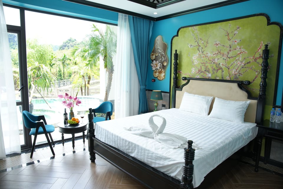 Deluxe Double Room, Pool View | Desk, laptop workspace, soundproofing, free WiFi