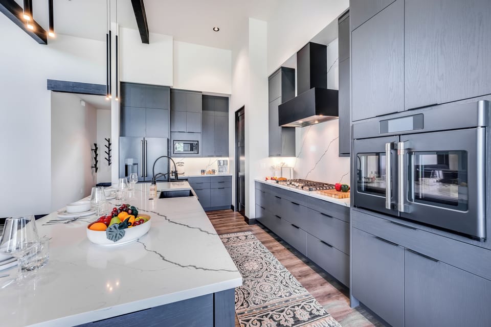Stainless Steel Appliances Including a Double-Door Oven | Main Level