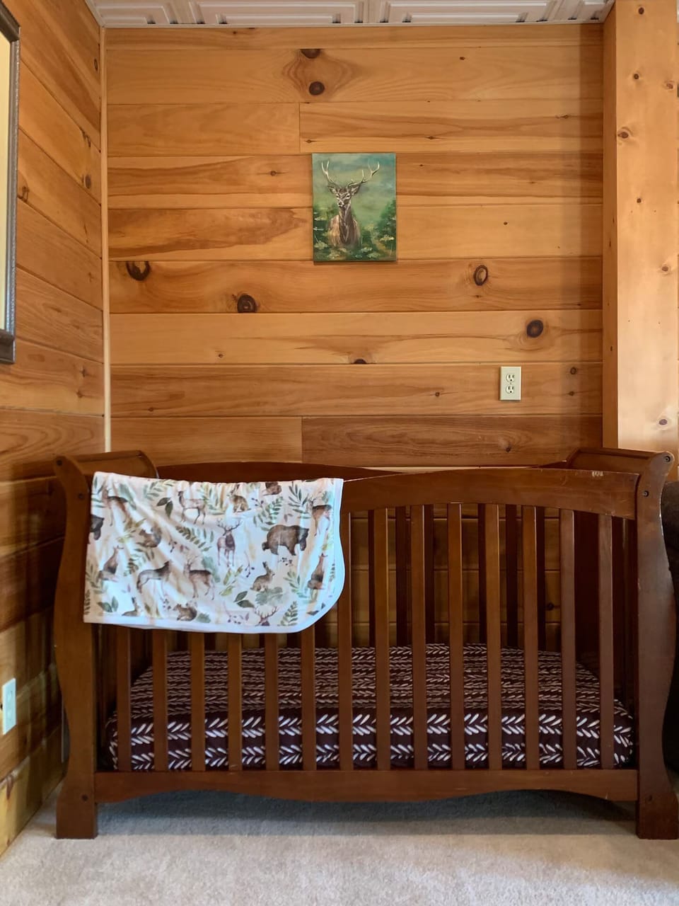 Dreamy adventures await in this charming crib surrounded by nature's warmth!