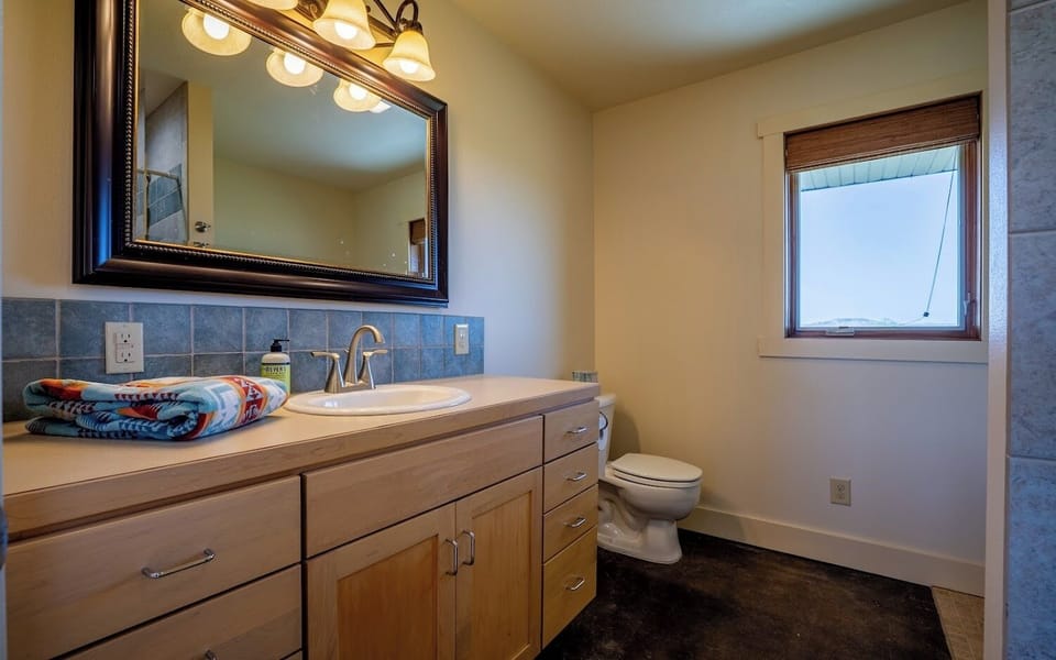 Bathroom 1 with soaking tub and step in shower