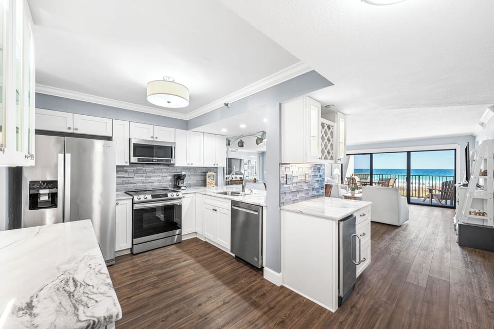 Large Kitchen with Stainless Steel Appliances