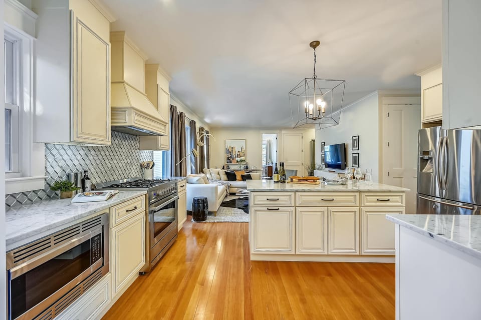 Open Concept Chef's Kitchen | Fully Stocked | Open to Dining | Second or Third Floor
