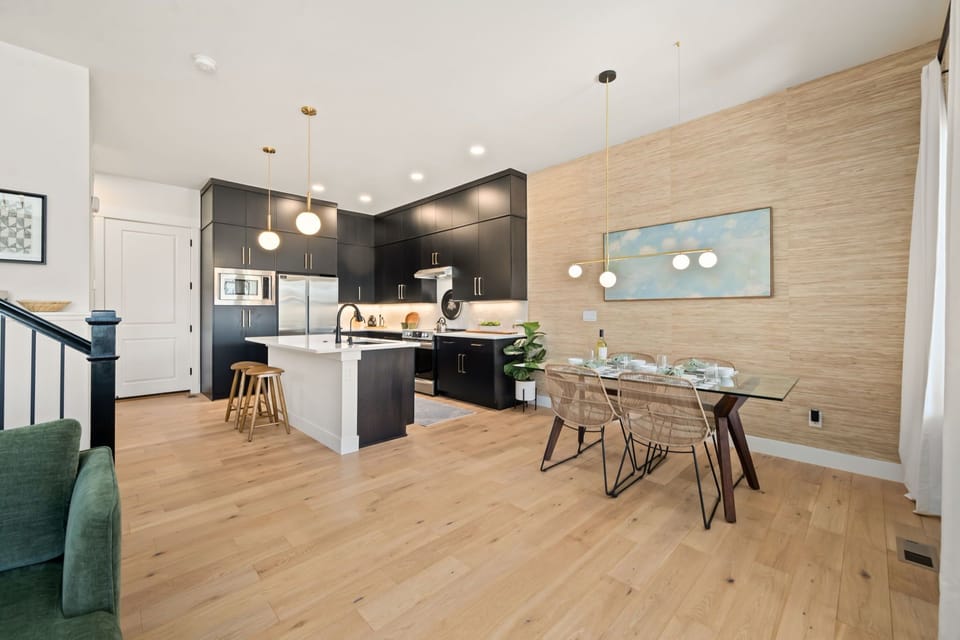Open Concept | Living Room, Dining Area, and Kitchen