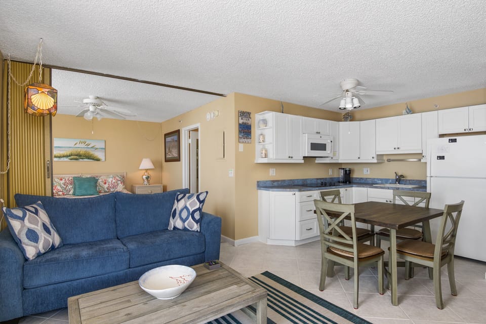 Open concept with sleeper sofa
