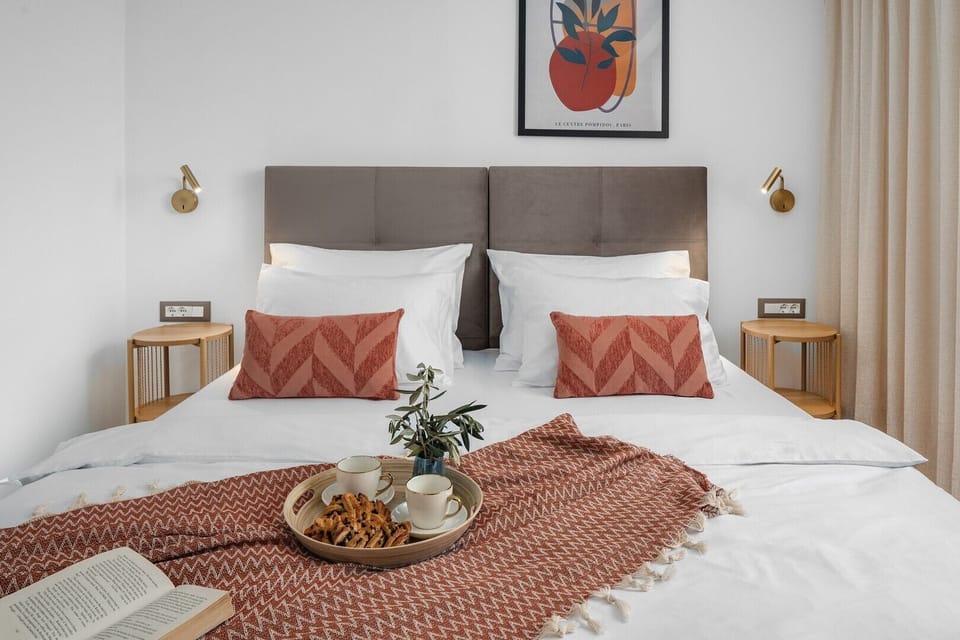Bedroom No.3 with views of both the mountains and the sea