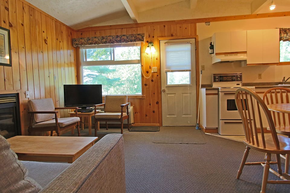 Deluxe Cottage #2 | Living room | 32-inch TV with satellite channels