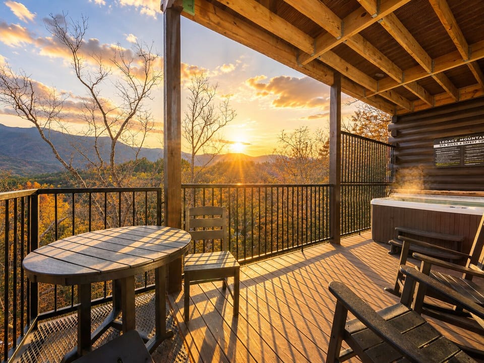 After a day of exploring, enjoy the hot tub on this beautiful patio with Million $$$ mountain view!