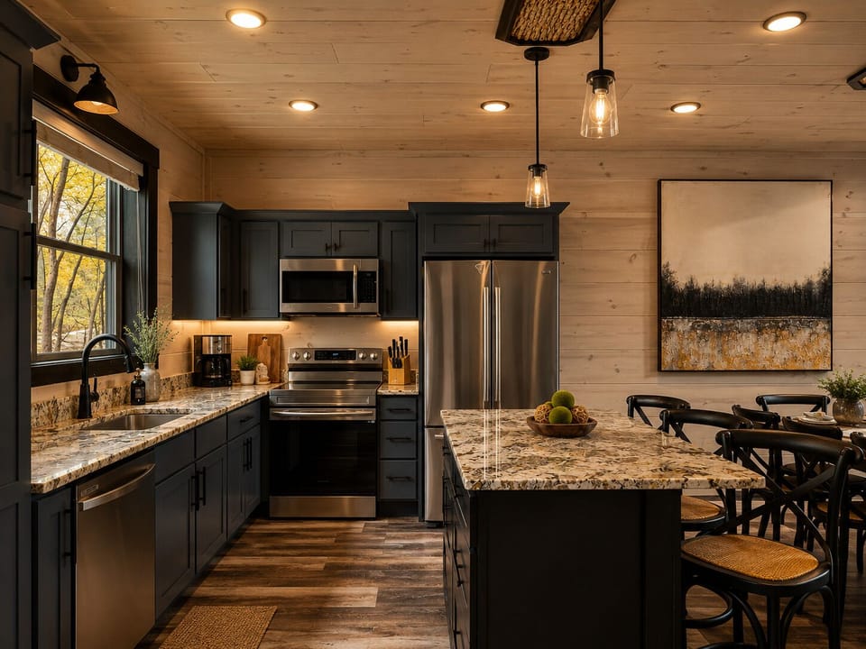 Our kitchen features high-end new appliances, perfect for cooking a family dinner!