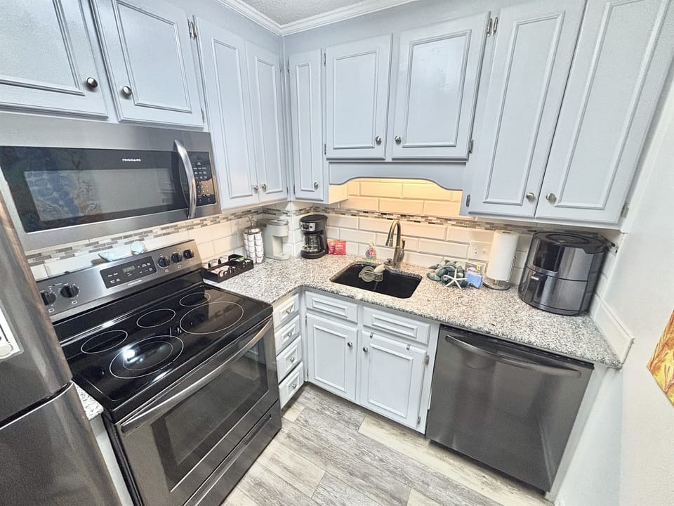 Fully stocked kitchen