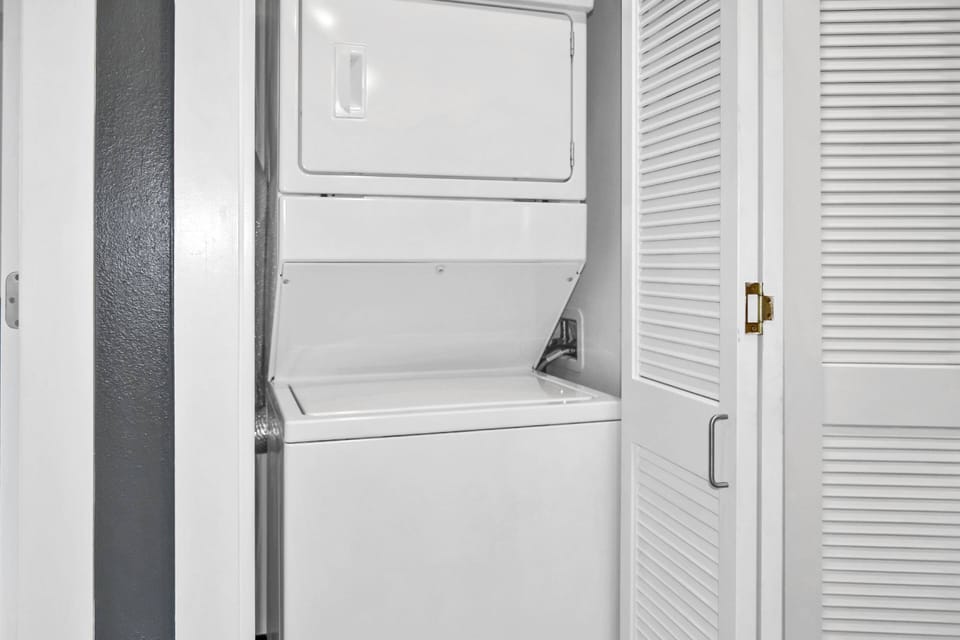 Stackable washer & dryer for your convenience!