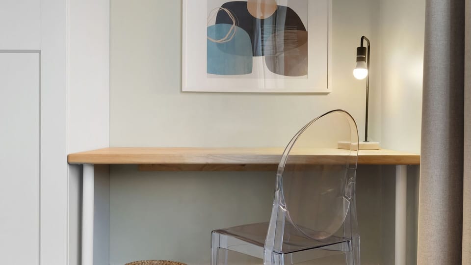 Embrace the balance of relaxation and productivity on this space. Perfect for studying or catching up on work during your stay.