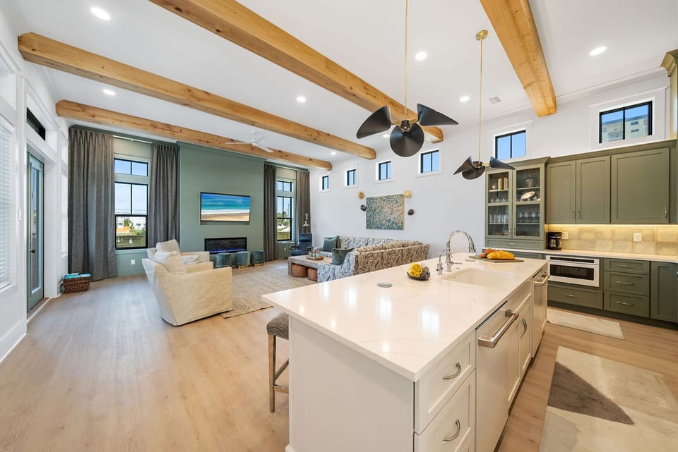 kitchen and living 