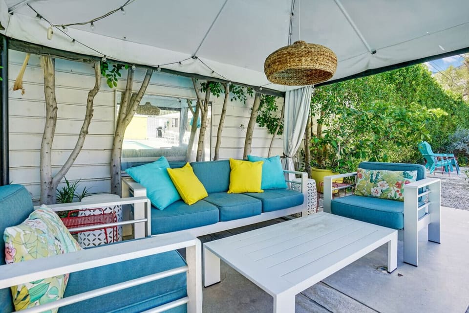 The gazebo offers great spot to relax