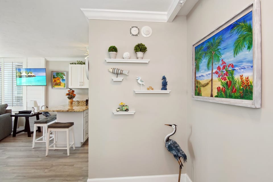 Coastal touches throughout