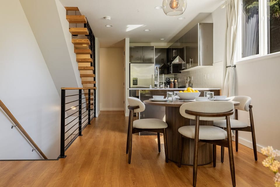 Cozy dining for four—gather, laugh, and enjoy.