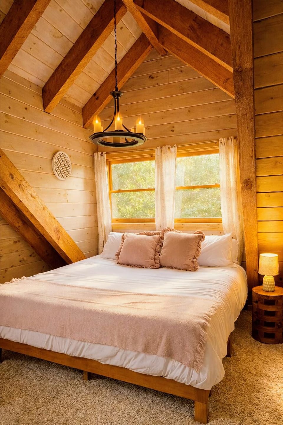 Upstairs loft bedroom with King size bed