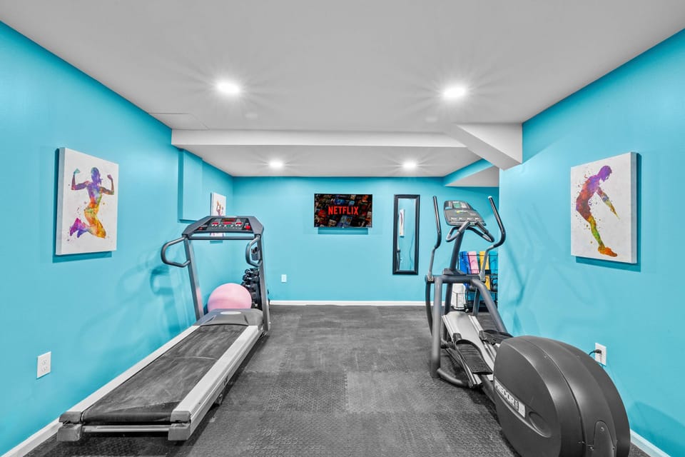 Run your miles before the house wakes up. The treadmill and elliptical are ready downstairs, and you'll have the whole space to yourself at 6 a.m.