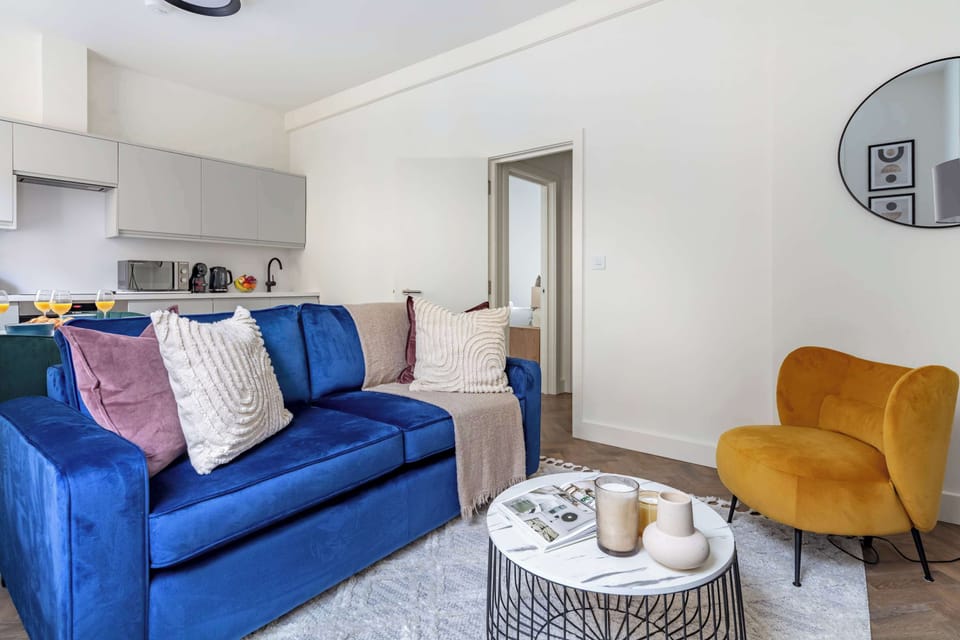 The open-plan living, kitchen and dining area