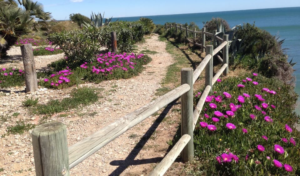 Walkway along the wild coast, next to the beaches