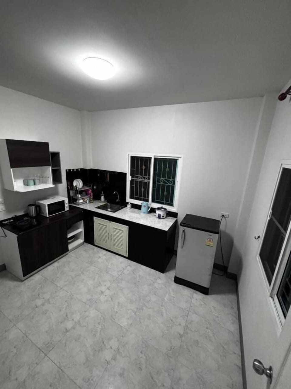Mini-fridge, microwave, dishwasher, rice cooker