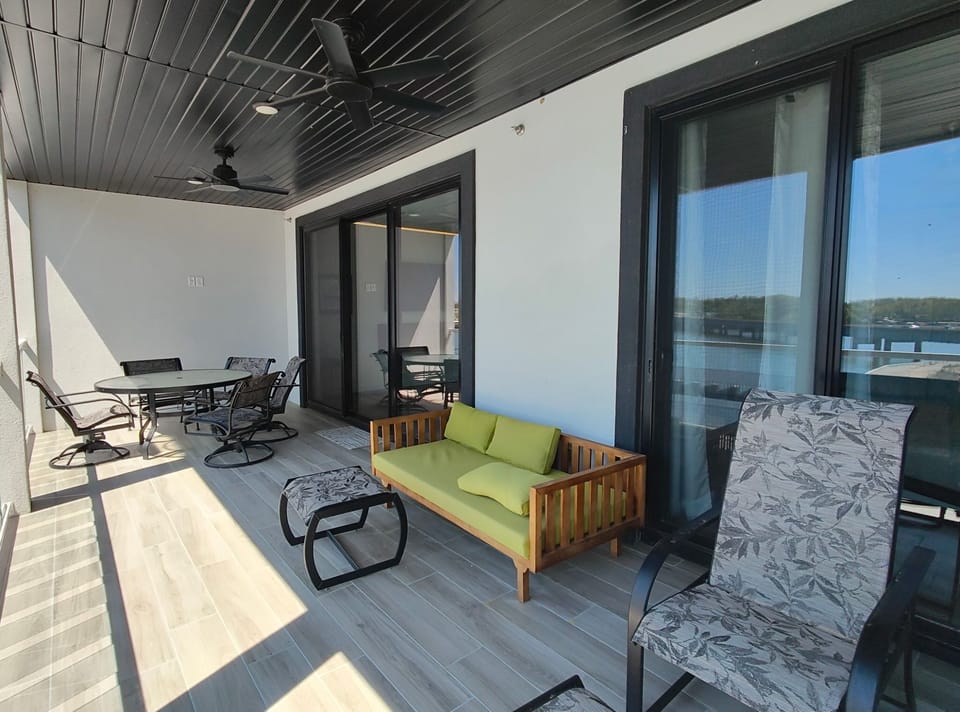 Balcony/deck with amazing view and entry from living room and master bedroom.