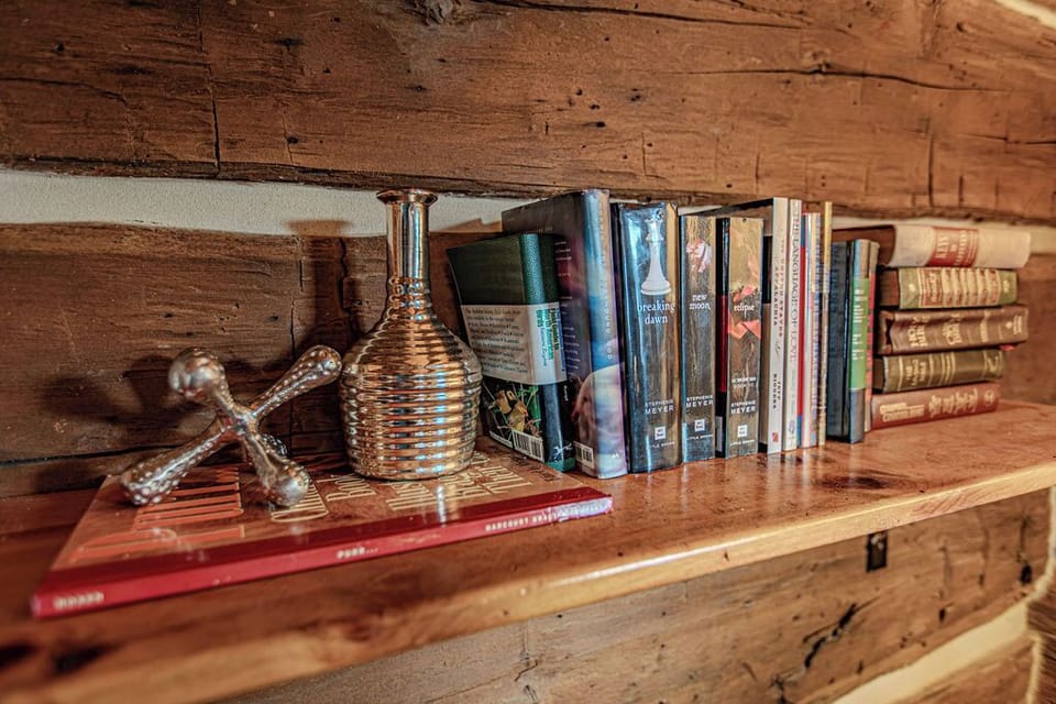 Cabin comes equipped with books and board games