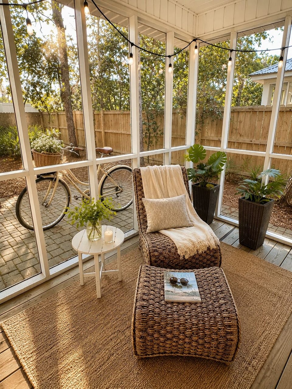 Outdoor Oasis: Dine al fresco on the patio, complete with comfortable seating
