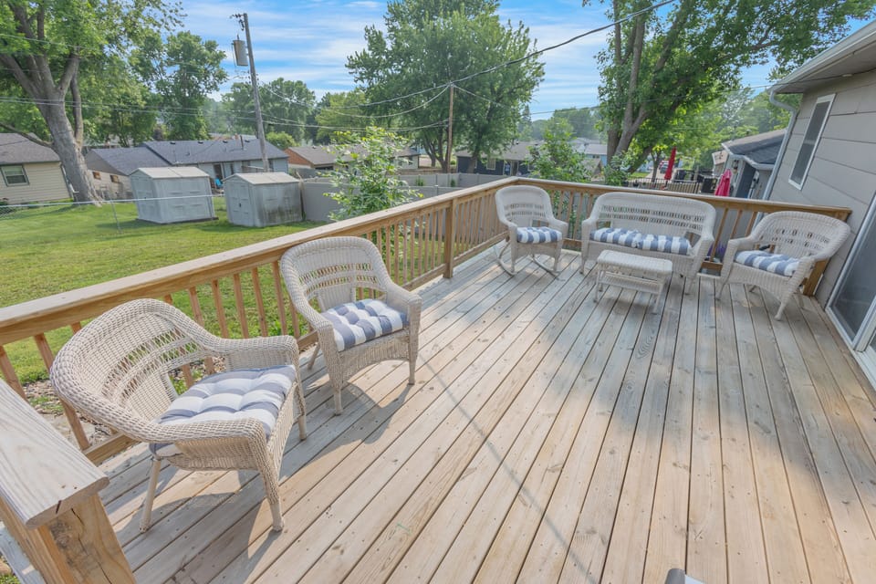 Large backyard patio
