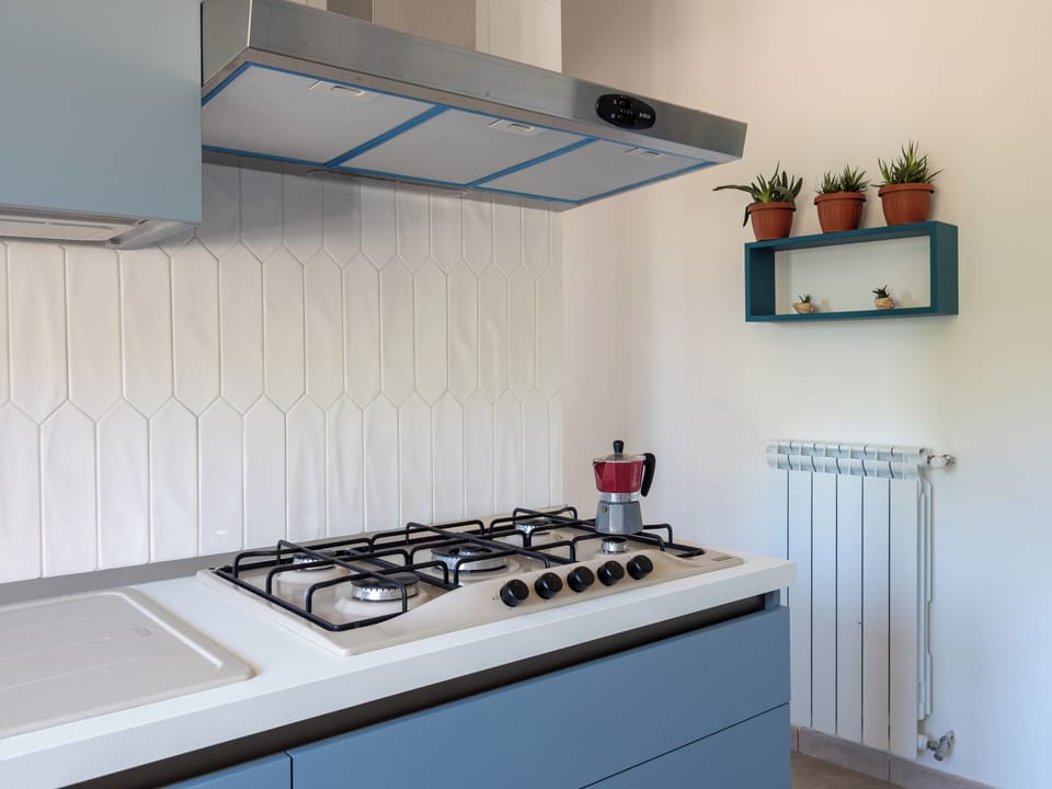 Panoramic Apartment, Sea View | Private kitchen | Coffee/tea maker, electric kettle