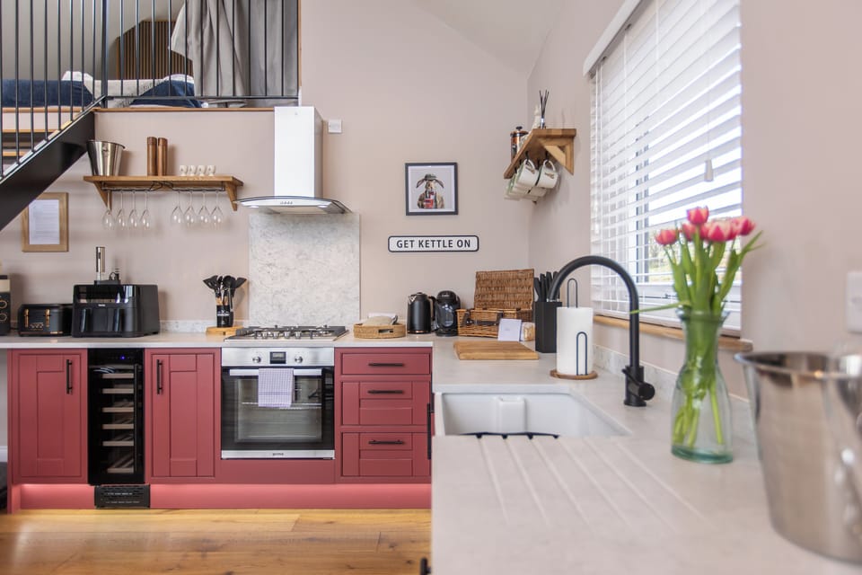 Fridge, microwave, dishwasher, toaster