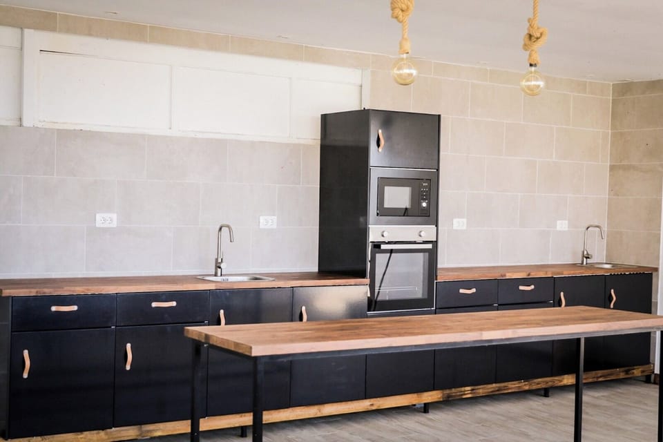 Shared fridge, microwave
