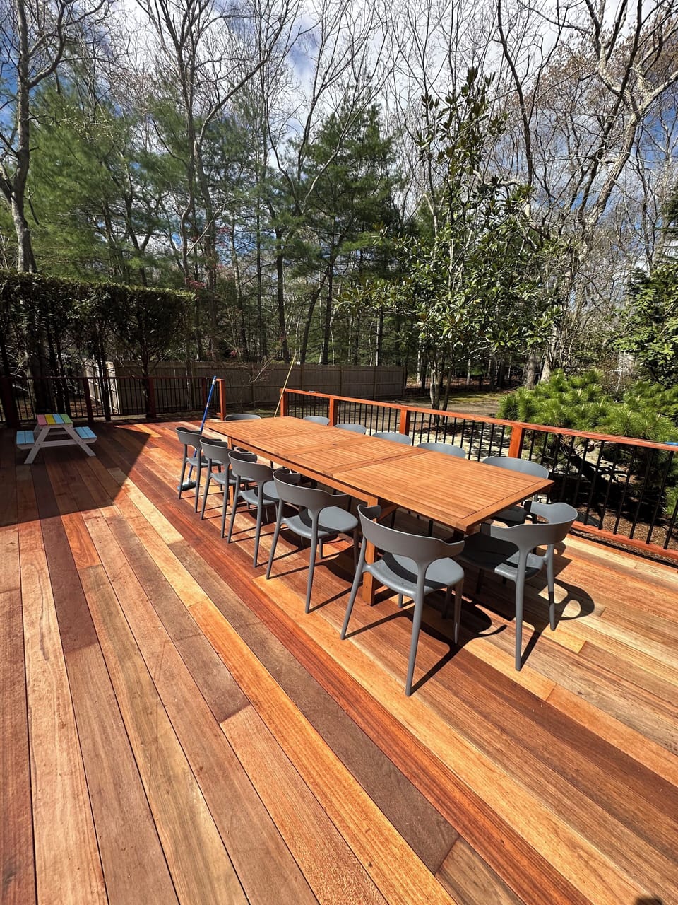 Dining table comfortably fits 12