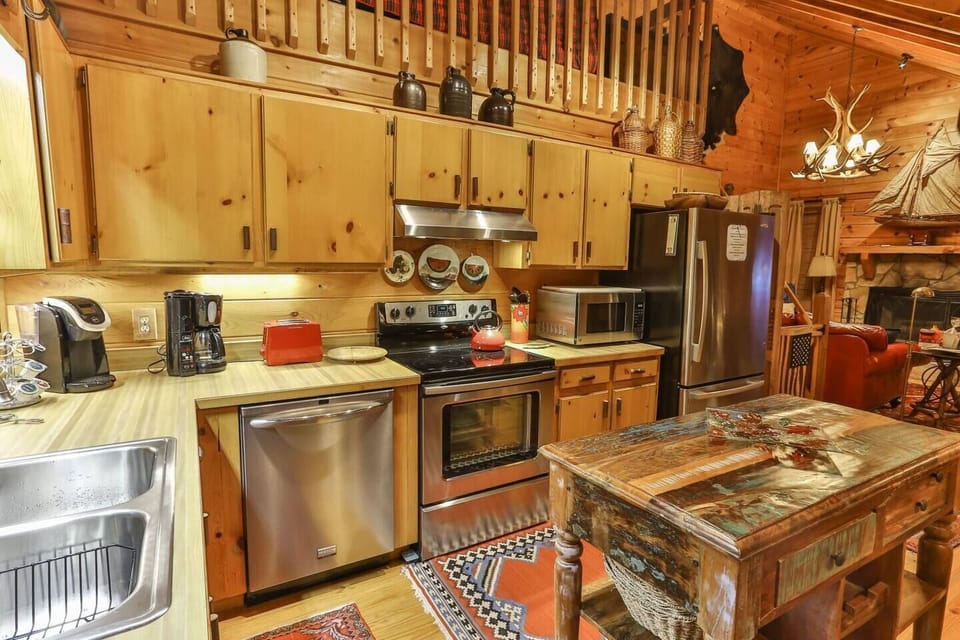 Fully stocked kitchen