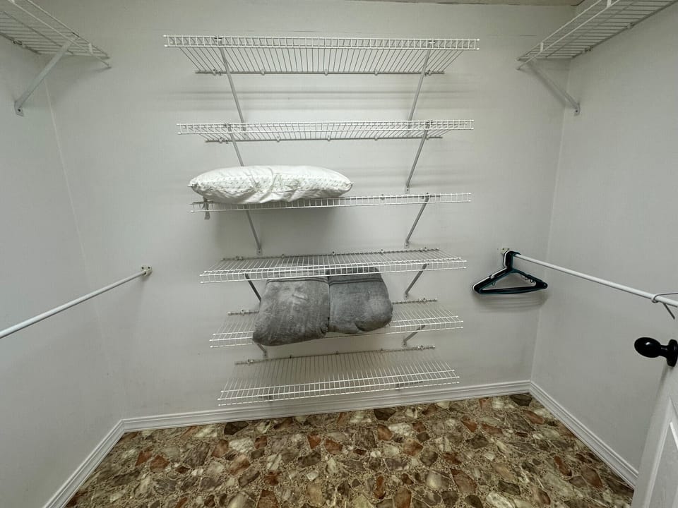 Large walk in closet off the master bathroom