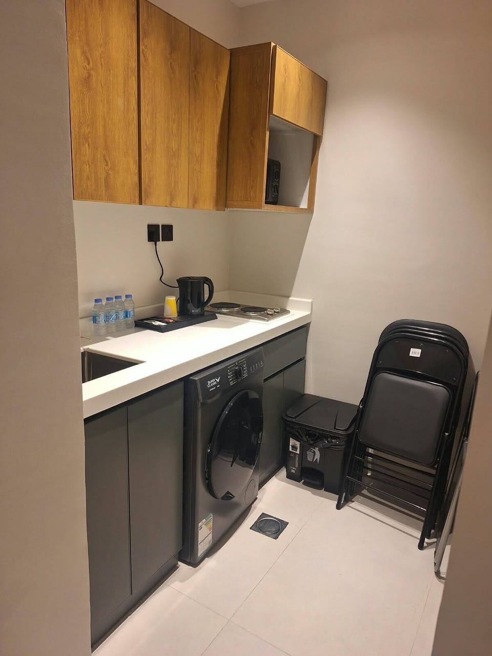 Blackout drapes, iron/ironing board (on request), WiFi (free)