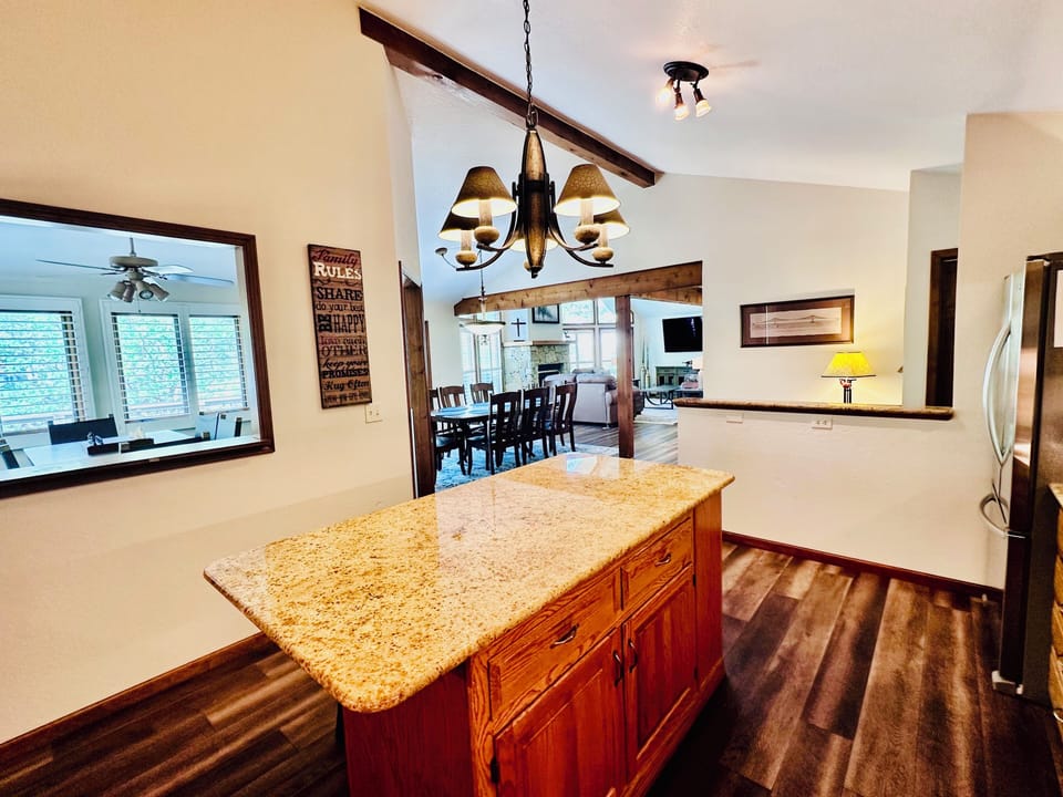 Kitchen island.
