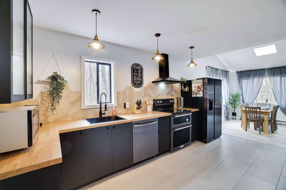 Our fully stocked kitchen