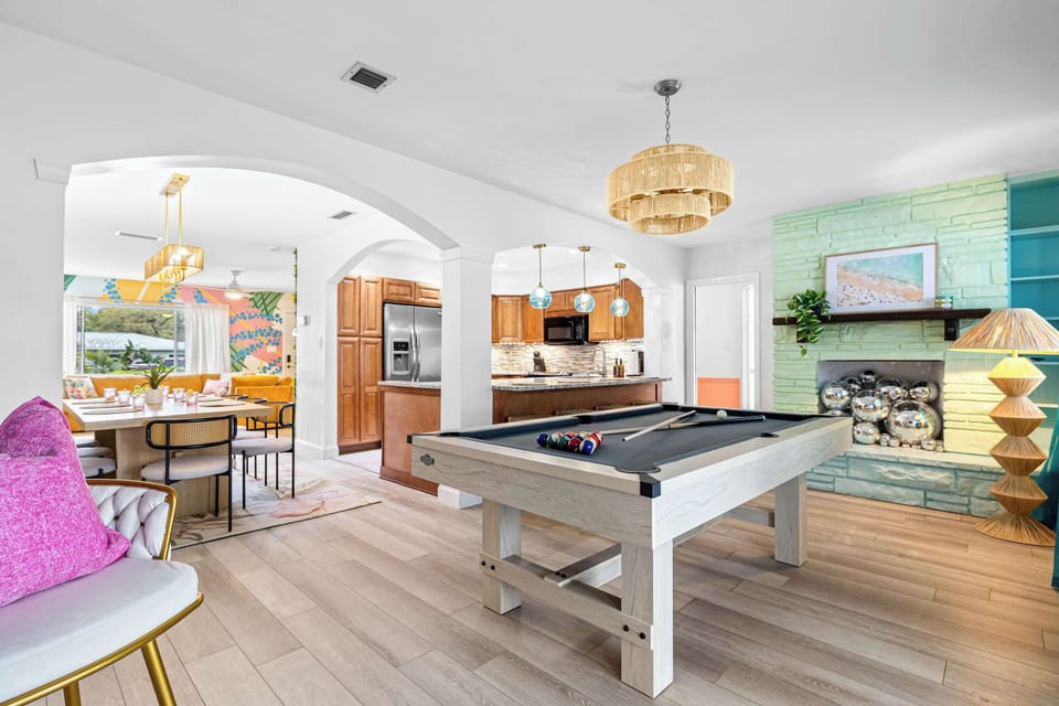 Embrace the spaciousness of this open floor plan, where the living, dining, and kitchen areas flow effortlessly together. 