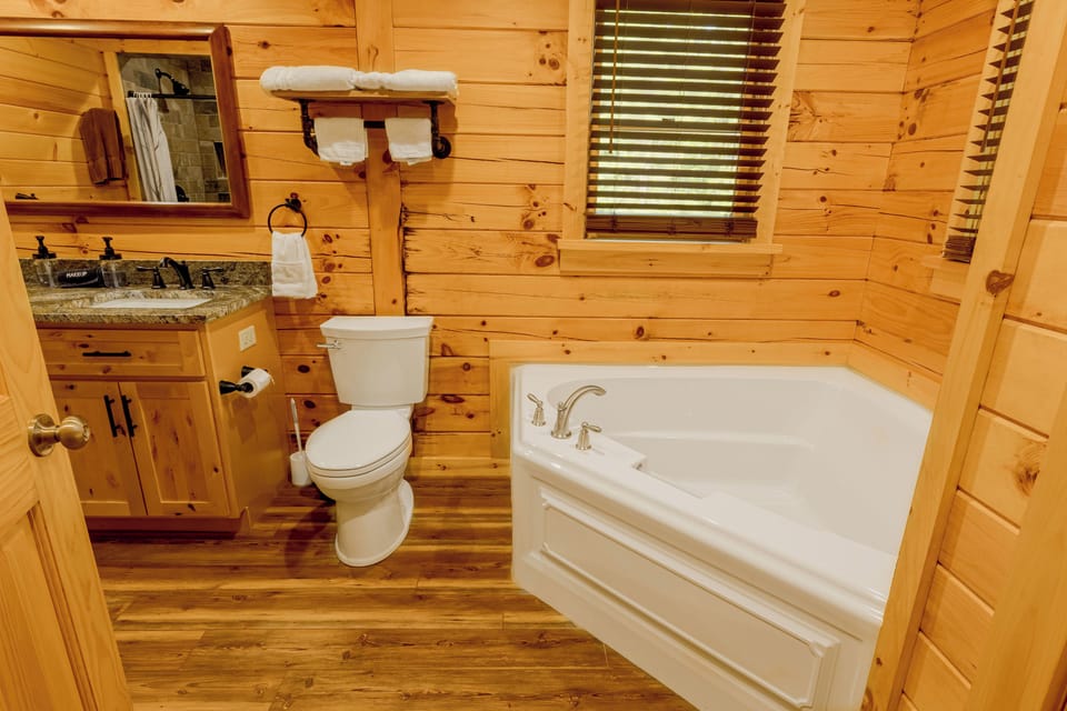 Fill the large soaking tub and slip in. You may never want to leave.