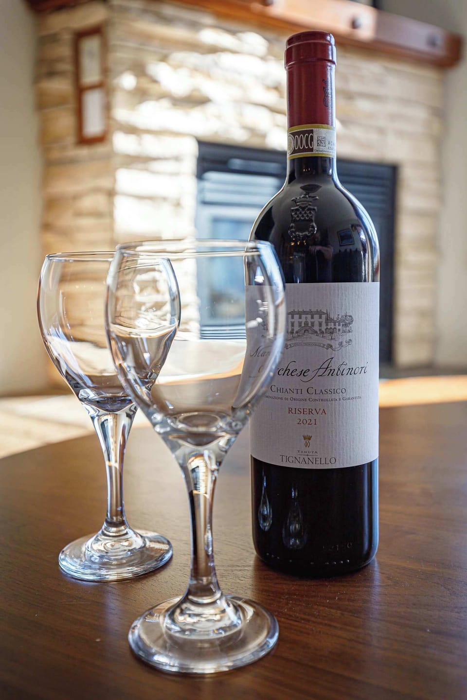 Wind down with a glass of wine