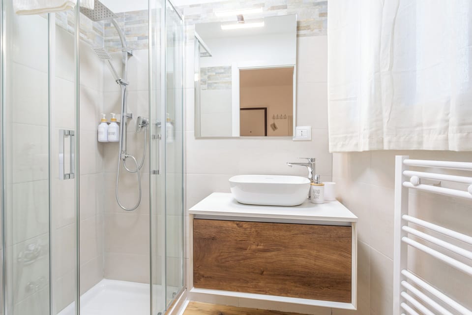 Classic Room | Bathroom | Shower, hair dryer, towels, soap
