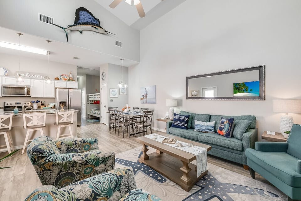 Living Room, Dining Room, Kitchen