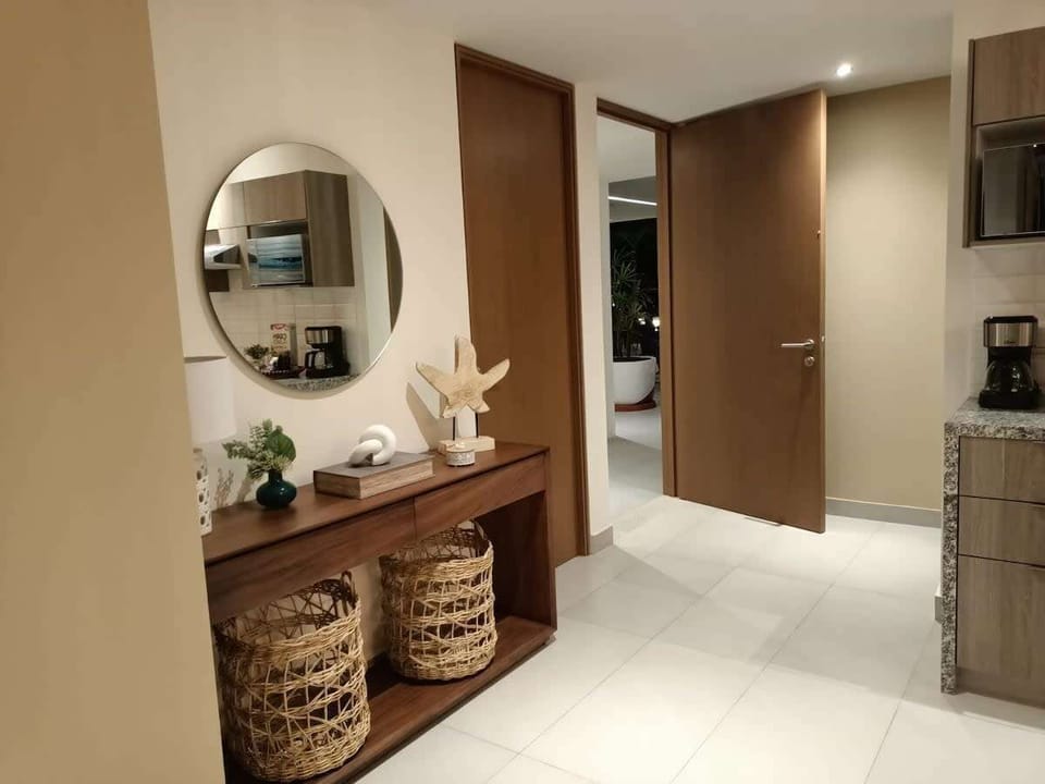 Open the door and you are steps away from our beautiful roof terrace and pool