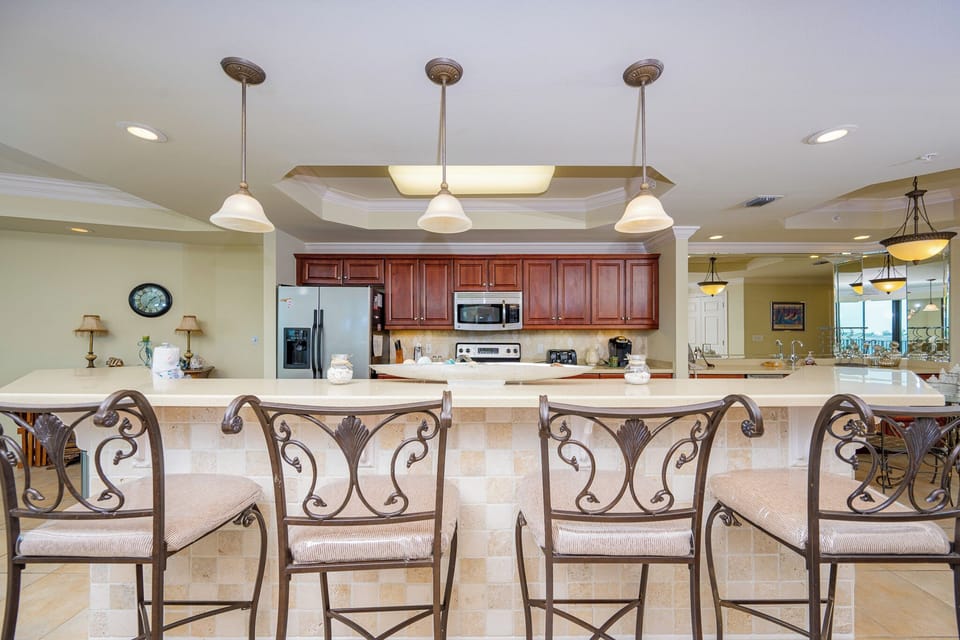 Wake up with morning coffee at the breakfast bar and get ready for a day of adventure