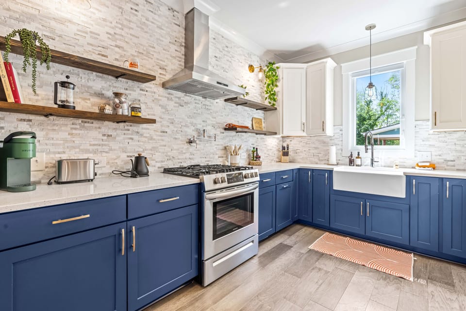 Stove has range hood