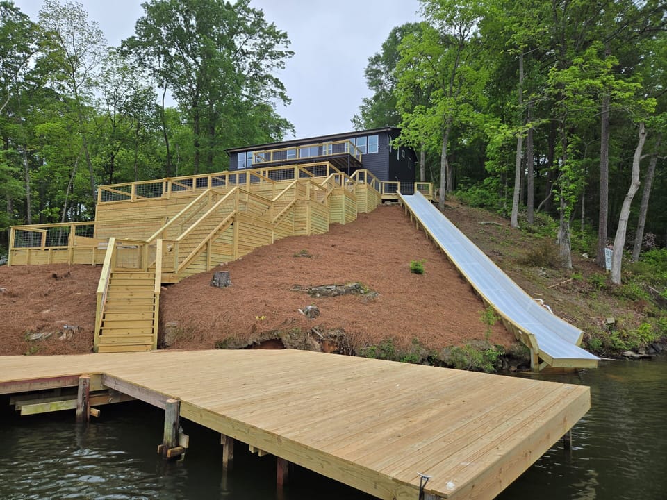 100 Foot Waterslide into Lake Martin